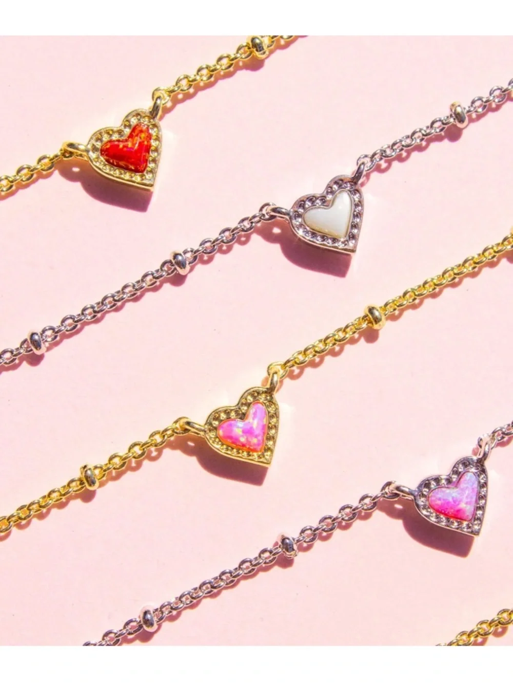 Kendra Scott Mini Ari Red Heart Gold Necklace